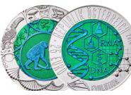 2014 la moneta in argento e niobio austriaca dedicata all'evoluzione